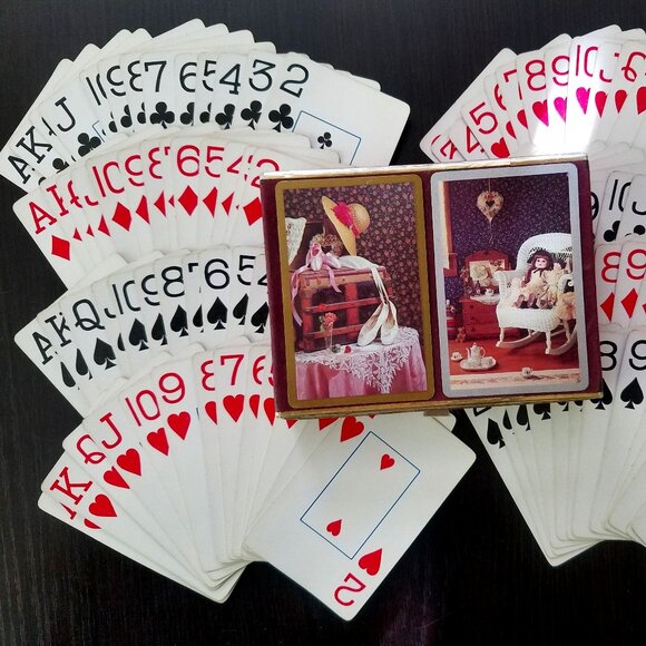 Vintage Ladies Dance Doll Tea Playing Cards Congress Designer Series Double Pack - Picture 3 of 11